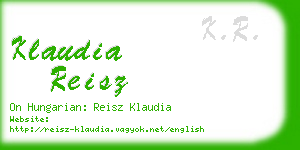 klaudia reisz business card